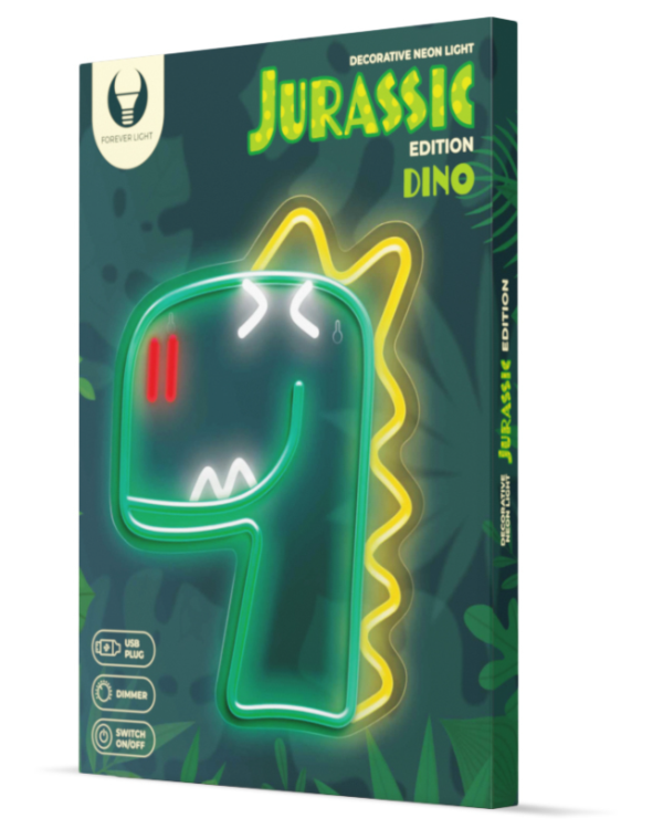 Дополнительное изображение книги «Forever Light FLNJ02 JURASSIC DINO Neon LED Вывеска»