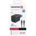 Swissten 3арядное устройство GaN USB-C 35W PD + Kабель для передачи данных USB-C - Lightning 1.2m
