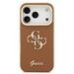Guess PU Grained 4G Logo Stand Camera Frame Case Защитный чехол для iPhone 17 Pro / коричневый