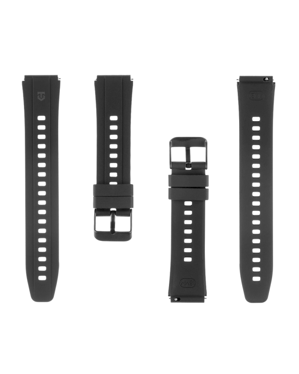 Tactical Quick Release Silicone Band Ремешок для часов 18mm / чёрный