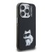 Karl Lagerfeld IML Aquarelle Choupette Case Защитный чехол для iPhone 15 Pro Max / чёрный