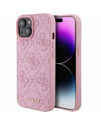 Guess Leather 4G Stamped Back Case Защитный Чехол для Apple iPhone 15