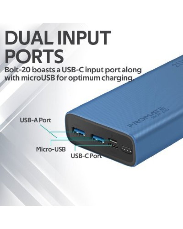 Дополнительное изображение книги «Promate Bolt-20 Power Bank Переносная зарядная батарея 20000 mAh»