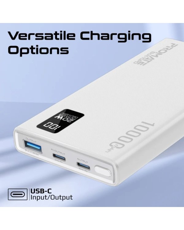 Promate Bolt-10PD Переносная зарядная батарея 10000mAh / USB-C PD 20W