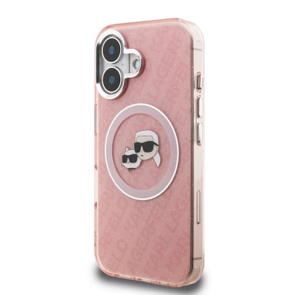 Karl Lagerfeld IML K&CH Heads Repeated Logo MagSafe Case Чехол для Apple iPhone 16