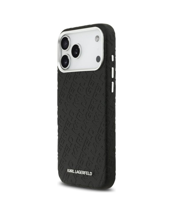 Karl Lagerfeld Grained PU Repeated Logo MagSafe Case Чехол для Apple iPhone 17 Pro Max