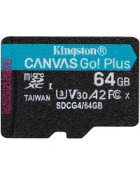 Kingston microSDXC Canvas Go! Plus Gen4 Карта Памяти / 64GB A2 U3 V30 / + adapter