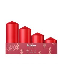 Bolsius Адвент Рождественские Свечи 4шт 60x48mm Red