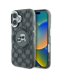Karl Lagerfeld Hard IML Monogram Karl&Choupette Head MagSafe Case Чехол для Apple iPhone 16