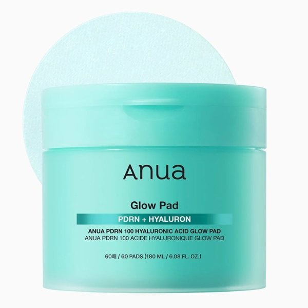 ANUA PDRN 100 Hyaluronic Acid Glow Пэды Moisturizing and Brightening Face Пэды 60 pcs 180ml
