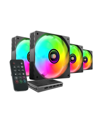 Mars Gaming MFSI4KIT Комплект 4x вентиляторов для ПК 120мм ARGB