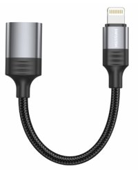 Swissten Textile Lightning - USB-A OTG Адаптер 0.12m