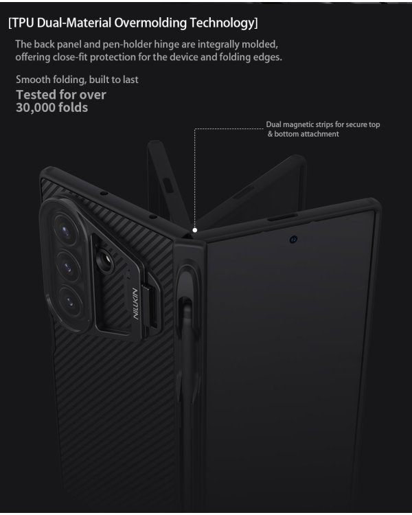 Nillkin CamShield Prop Magnetic Pen Slot (Transparent Lens) Case Чехол для Samsung Galaxy Z Fold 7