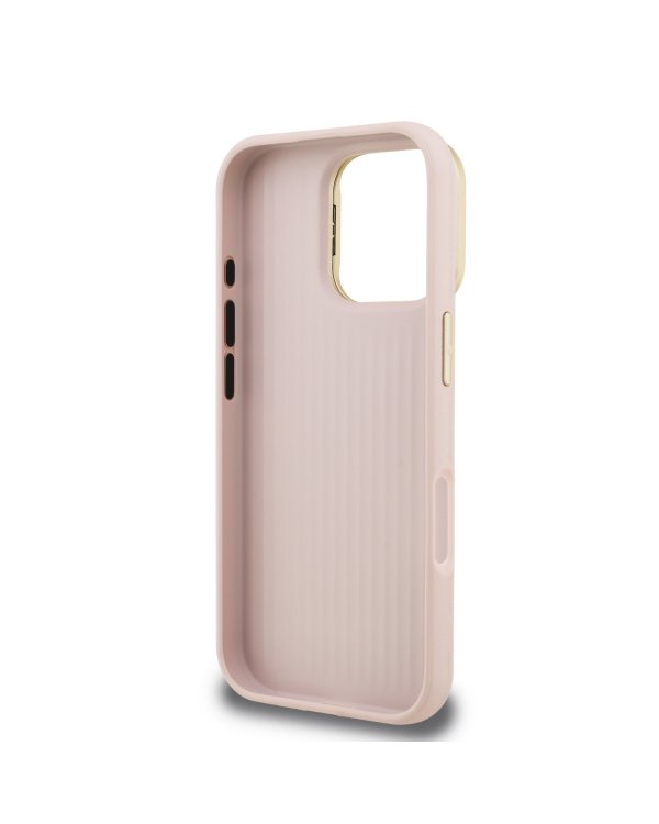 Guess PU Grained 4G Logo Stand Camera Frame Case Чехол для Apple iPhone 16 Pro Max