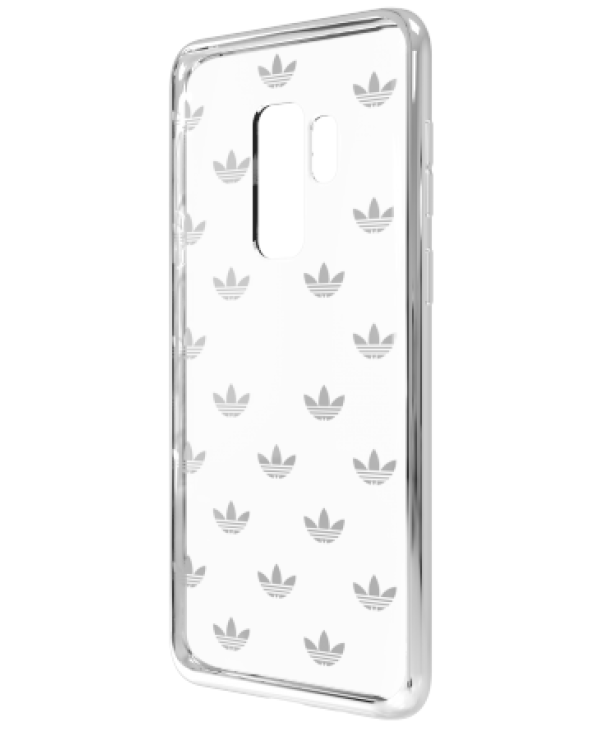 Adidas Clear Case Силиконовый чехол для Samsung G965 Galaxy S9 Plus Серебряный