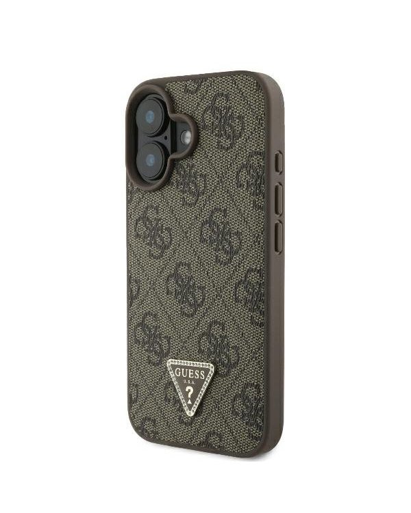 Guess Leather 4G Triangle Strass Защитный Чехол для Apple iPhone 16