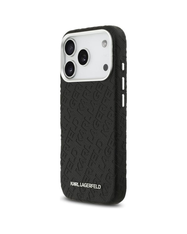 Karl Lagerfeld Grained PU Repeated Logo MagSafe Case Чехол для Apple iPhone 17 Pro