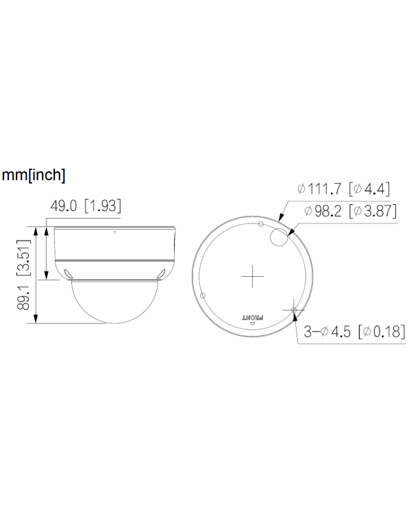Dahua HDBW3841E-S IP Камера 8MP / 4K / 2.8mm