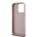 Guess PU Grained 4G Metal Logo Case Защитный чехол для iPhone 15 Pro / розовый
