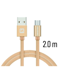 Swissten Textile Quick Charge Универсальный Micro USB Кабель данных 2m