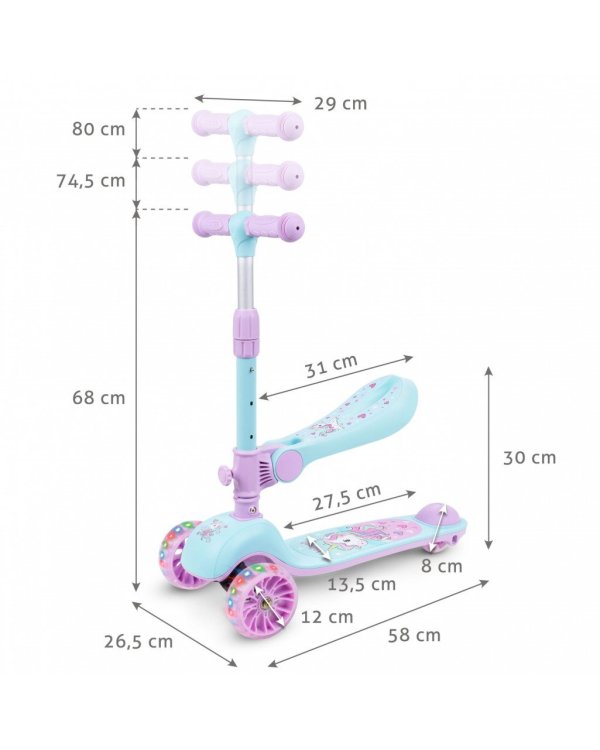 Kidwell Rimba Unicorn алюминиевый самокат