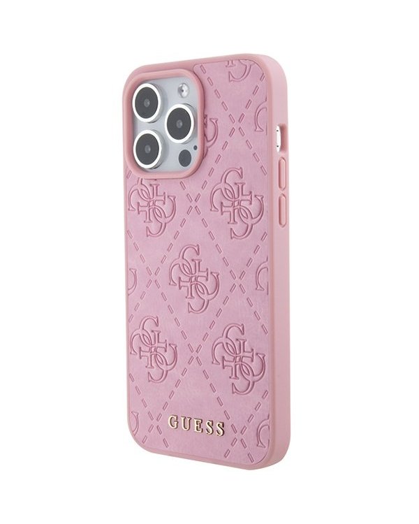 Guess Leather 4G Stamped Back Case Защитный Чехол для Apple iPhone 15 Pro Max