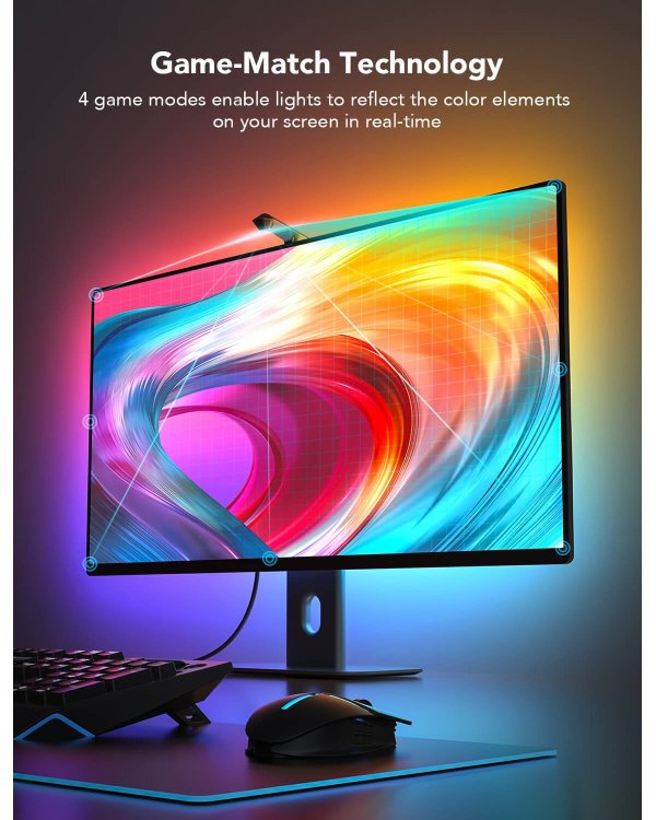 Govee H604B Dreamview G1 Gaming RGBIC Monitor Lightning Bluetooth / Wi-Fi / 24"-32"