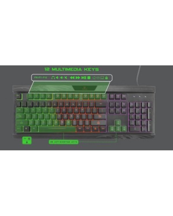 Дополнительное изображение книги «Vertux Amber Multimedia игровая RGB Kлавиатура»