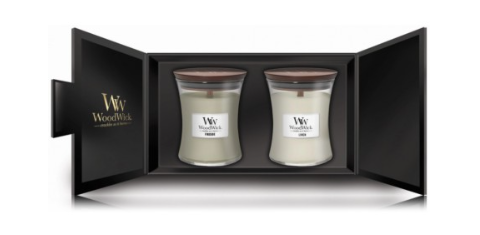 Woodwick Fireside & Linen набор Aроматических свечей 2 x 85 g