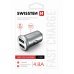 Swissten Metal Премиум Автомобильная зарядка 2 x USB / 4.8A Серебряная