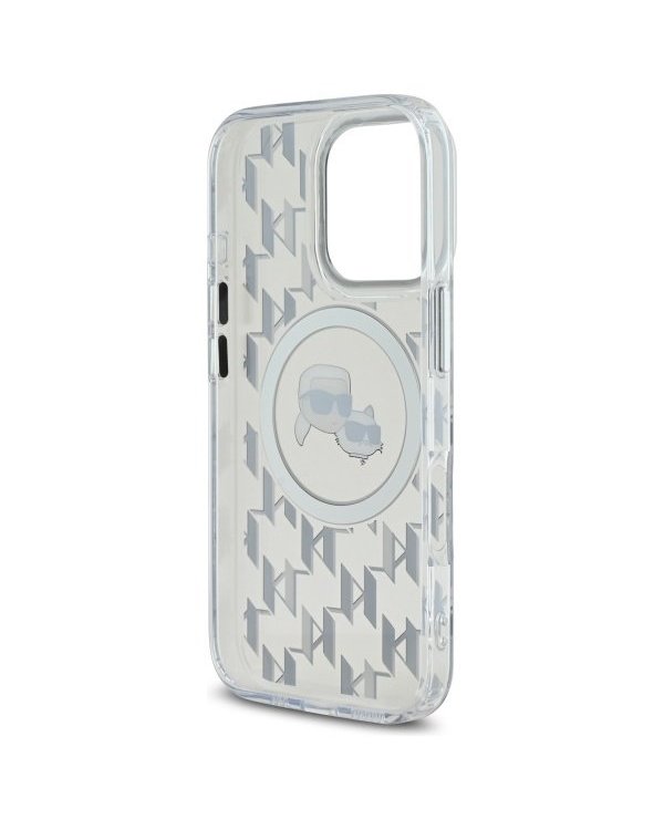 Karl Lagerfeld Hard IML Monogram Karl&Choupette Head MagSafe Case Чехол для Apple iPhone 16 Pro Max