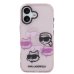 Karl Lagerfeld IML Multi K&CH Heads Case Защитный чехол для iPhone 17 / розовый