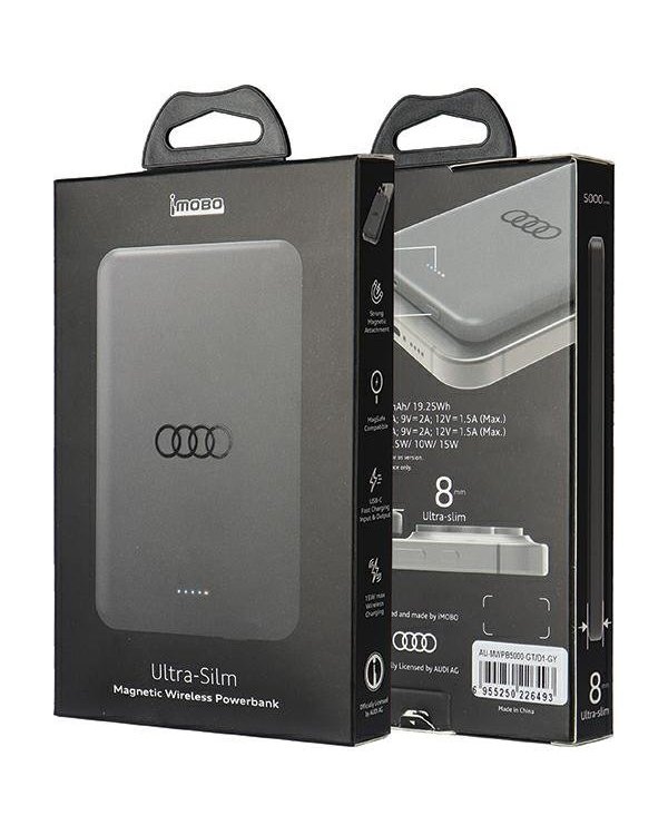 Audi MWPB5000-GT/D1-GY Magnetic Powerbank 5000mAh