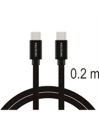 Swissten Textile Универсальный Quick Charge 3.1 USB-C / USB-C Кабель данных и зарядки 0.2m black