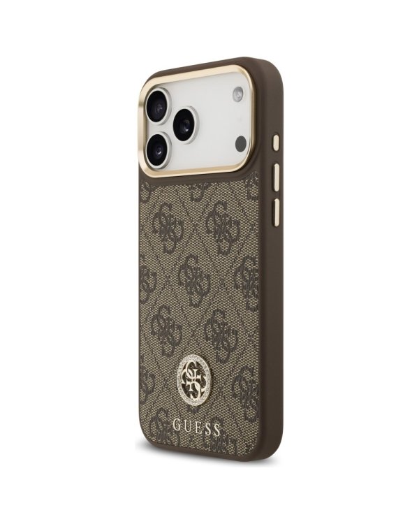 Guess 4G Strass Logo & Big Strap Metal Buttons MagSafe Case Защитный Чехол для Apple iPhone 17 Pro Max