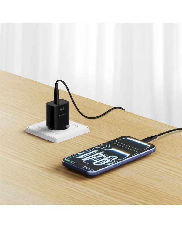 Дополнительное изображение книги «Swissten Edge Сетевое зарядное устройство USB-C GaN 20W»