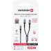 Swissten 2in1 Charging USB-C / 2x USB-C Kабель 100W 1.5m