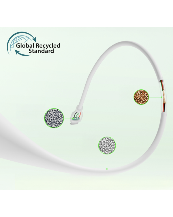 Qualo QRC-CC+A-00 Кабель 2in1 USB-C – USB-C / USB-A адаптер / 1.5 м / белый