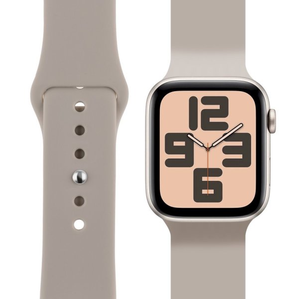 OBAL:ME Silicone Strap Силиконовый ремешок для Apple Watch 38-41mm S-M / бежевый