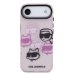Karl Lagerfeld IML Multi Karl and Choupette Heads Case Защитный чехол для iPhone Air / розовый