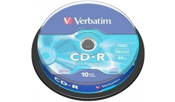 Verbatim Матрицы CD-R 700MB 1x-52x Дополнительная защита / 10 Pack Spindle