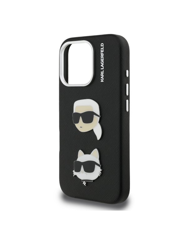 Karl Lagerfeld Grained PU K&CH Heads Case Чехол для Apple iPhone 16 Pro
