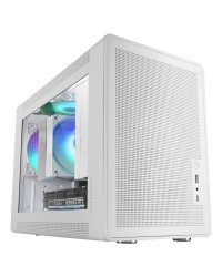 Mars Gaming MCXPSW mATX Ultra-Compact Gaming PC Case with MESH & Glass Panel