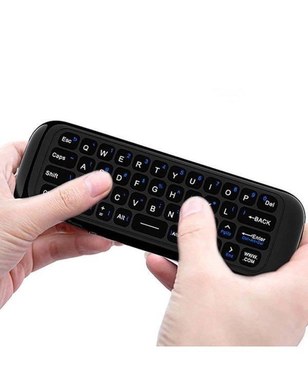 RoGer M8 Universal Remote control Универсальный пульт дистанционного управления с беспроводной клавиатурой для TV 2.4G USB-ресивер TV W1 черный