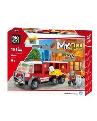 Blocki MyFireBrigade Пожарная машина с подъемником / KB0814 / Конструктор из 158 деталей / Возраст 6+