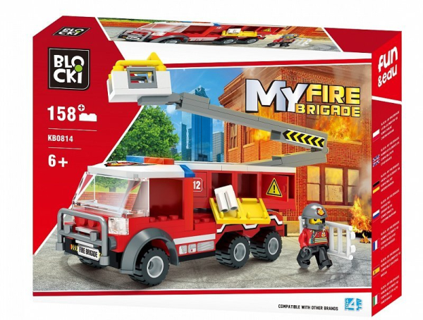 Blocki MyFireBrigade Пожарная машина с подъемником / KB0814 / Конструктор из 158 деталей / Возраст 6+