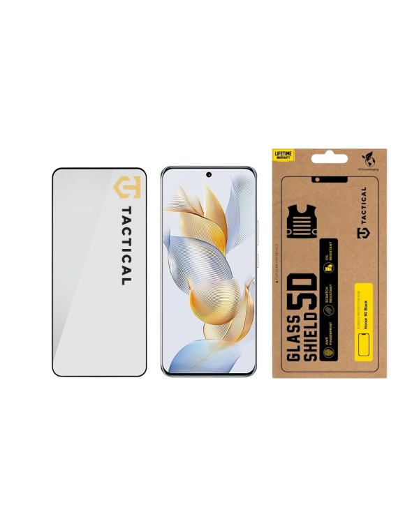 Tactical Glass Shield 5D Защитное стекло для Honor 90 / чёрный