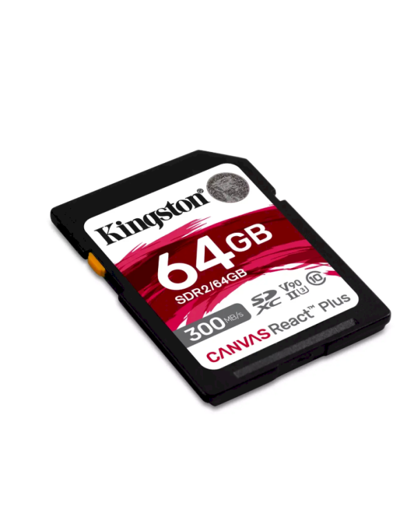 Kingston Canvas React Plus 300/260 UHS-II U3 Карта памяти 64GB