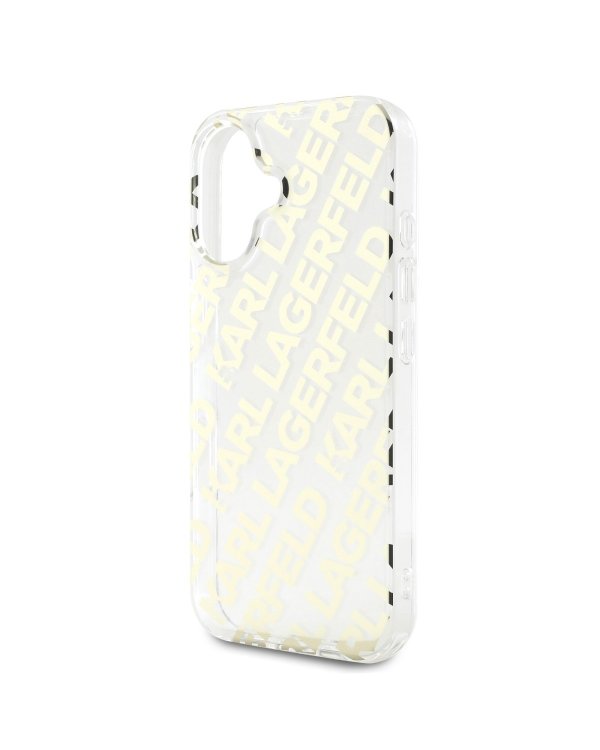 Karl Lagerfeld IML Electroplated Repeated Logo Case Защитный чехол для iPhone 16 / золотой