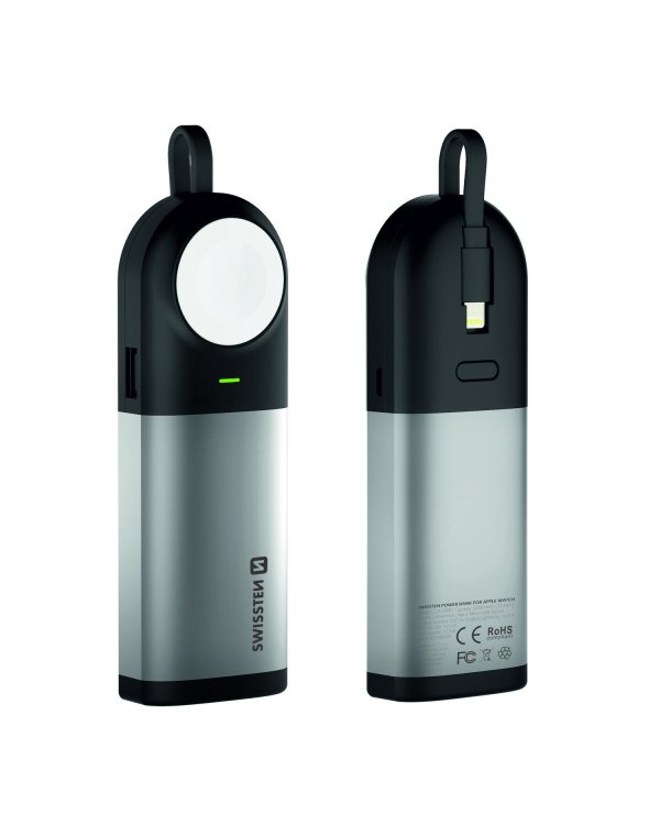 Swissten 2in1 6700 mAh Power Bank / Lightning-кабель MFi / Беспроводное зарядное устройство для Apple Watch